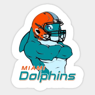 Muscular dolphins Fan Sticker